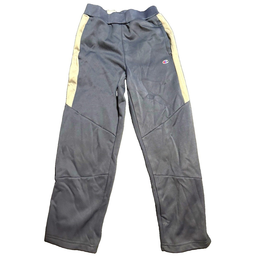 Champion Boys Sweatpants Pants 7-8 Years Blue/Gray Solid Elastic Waist Pull-On
